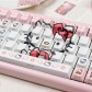 Hello Kitty 82 / 114 Keys PBT Dye-subbed Doubleshot Backlit Keycaps Set Side Legends for Mechanical Gaming Keyboard